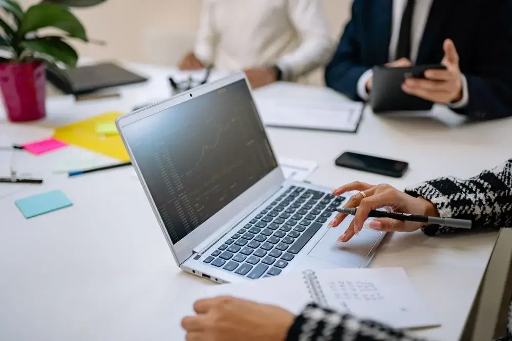 Business colleagues working together
