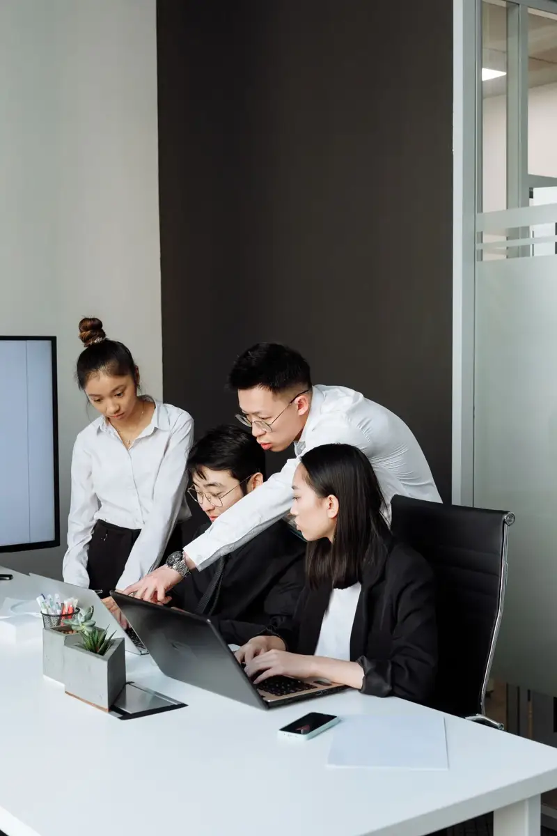 Business colleagues working together